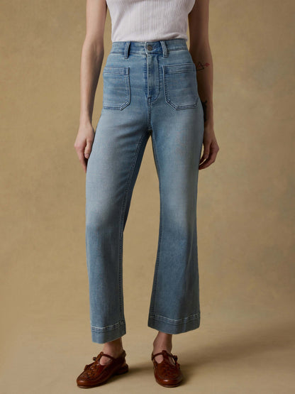 Stretch Terry Patch Pocket Ankle Pant - Eastern Shore Wash