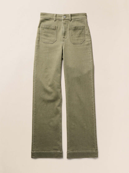 Stretch Terry Patch Pocket Pant - Island Olive