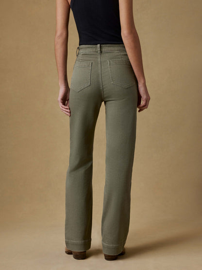 Stretch Terry Patch Pocket Pant - Island Olive