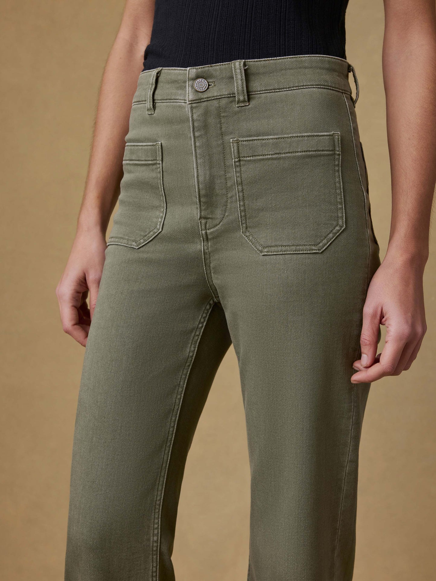 Stretch Terry Patch Pocket Pant - Island Olive
