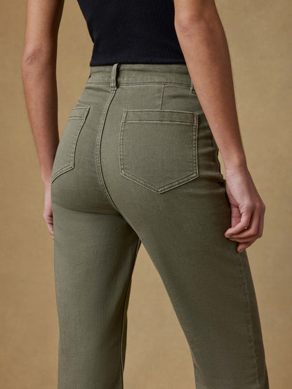 Stretch Terry Patch Pocket Pant - Island Olive