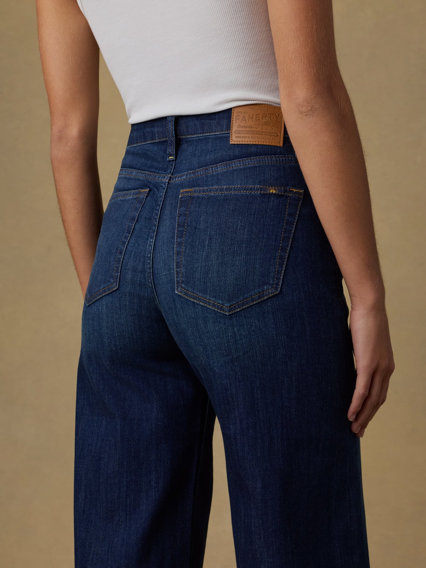 Saturday Denim Wide Leg - Dark Sea Wash
