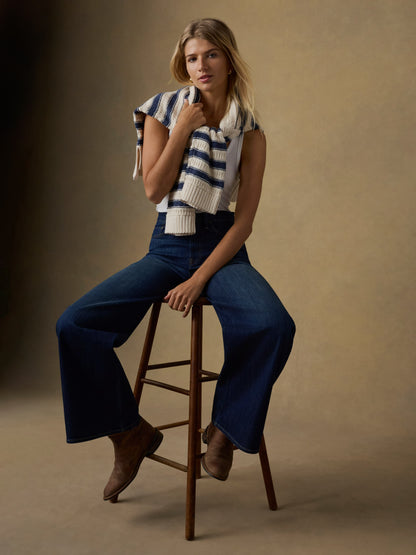 Saturday Denim Wide Leg - Dark Sea Wash