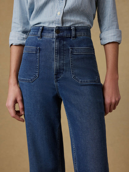 Stretch Terry Patch Pocket Pant - Creekstone Wash