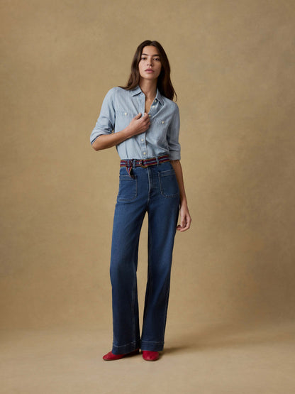 Stretch Terry Patch Pocket Pant - Creekstone Wash