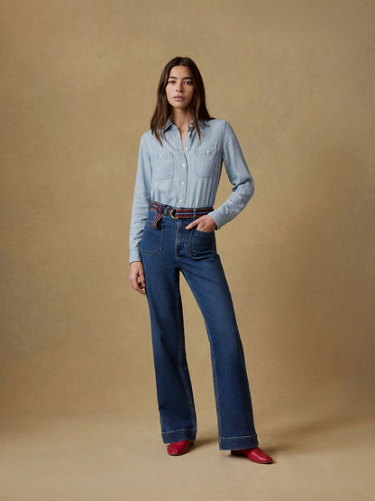Stretch Terry Patch Pocket Pant - Creekstone Wash