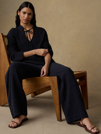 Laidback Gauze Pant - Black