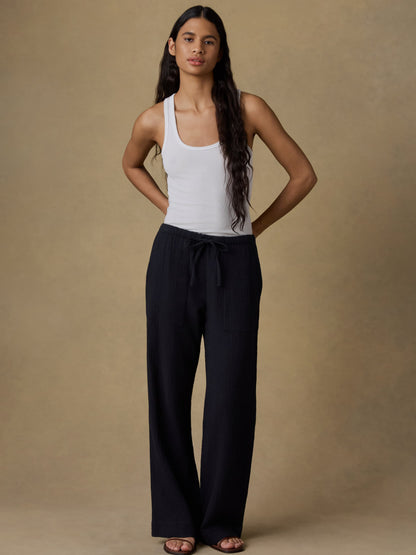 Laidback Gauze Pant - Black