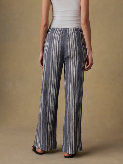Laidback Gauze Pant - Sea Breeze Stripe