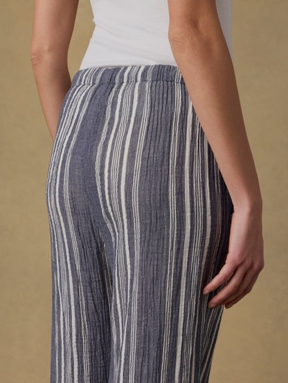 Laidback Gauze Pant - Sea Breeze Stripe
