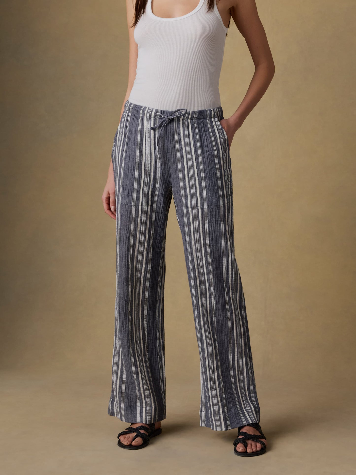 Laidback Gauze Pant - Sea Breeze Stripe