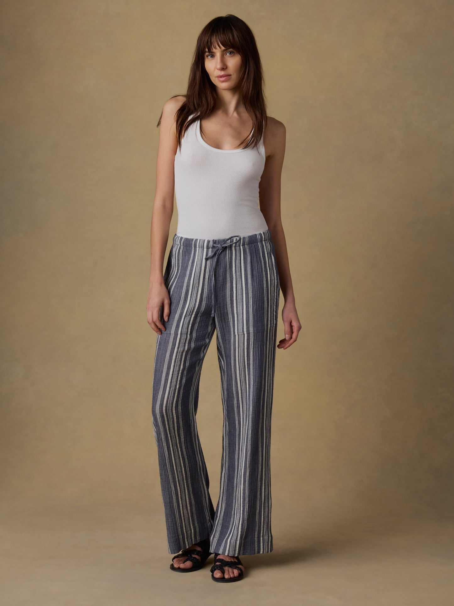 Laidback Gauze Pant - Sea Breeze Stripe