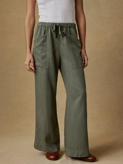 Topanga Drape Pant - Thyme