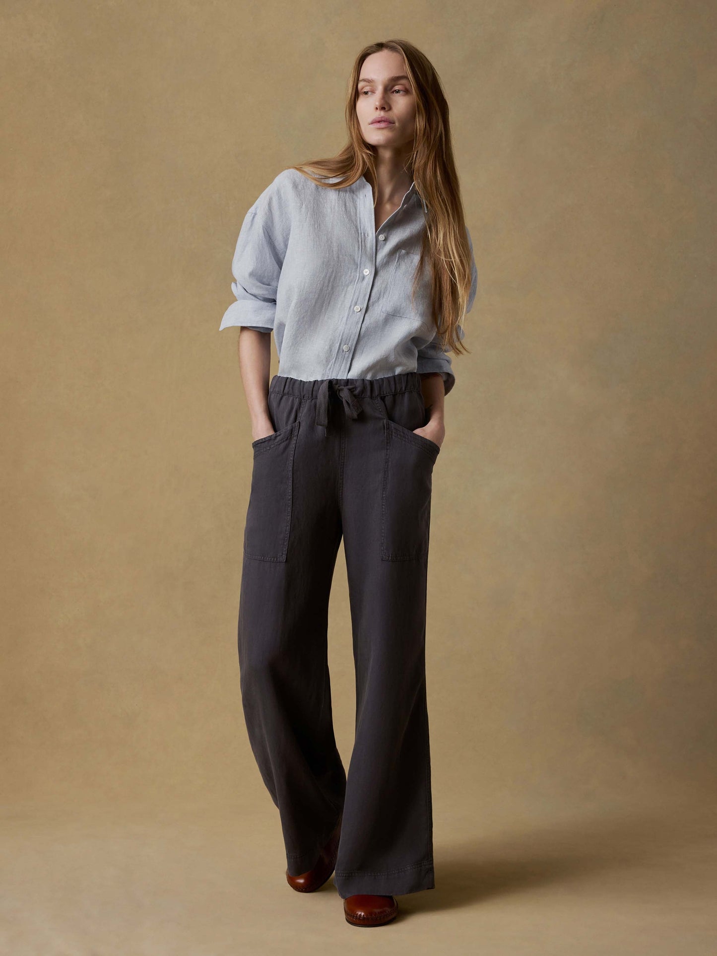 Topanga Drape Pant - Washed Black