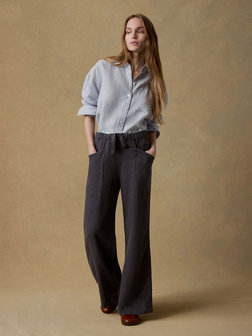 Topanga Drape Pant - Washed Black