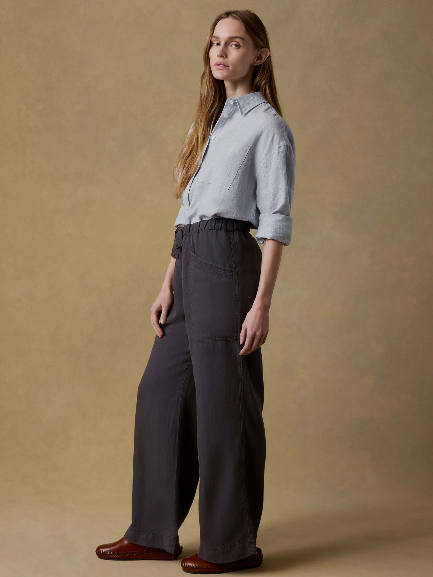 Topanga Drape Pant - Washed Black