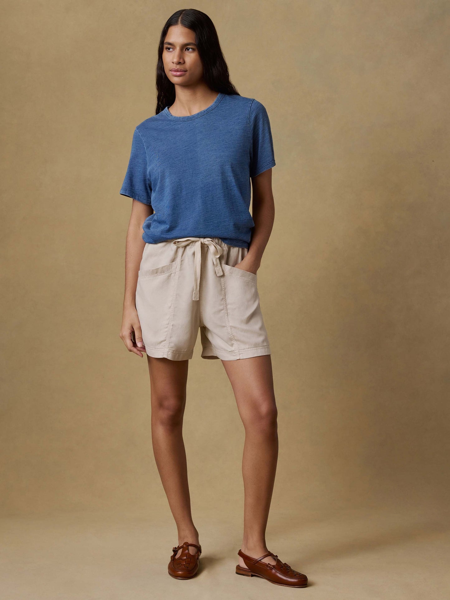 Topanga Drape Short - Wheaten