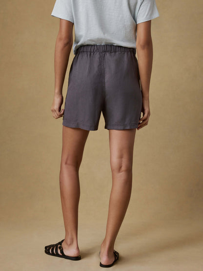 Topanga Drape Short - Washed Black