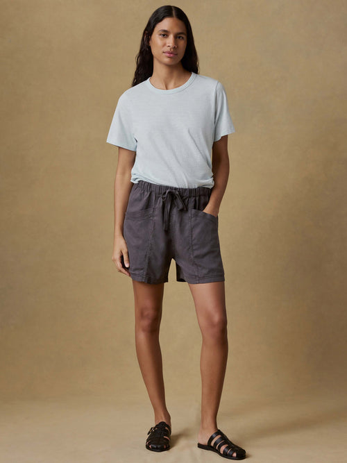Topanga Drape Short - Washed Black
