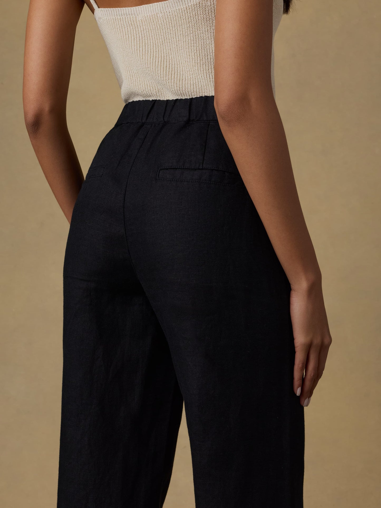 Sun Strider Linen Pant - Black