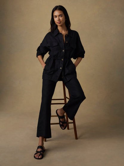Sun Strider Linen Pant - Black