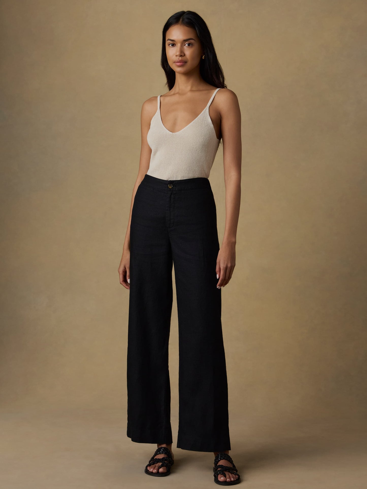 Sun Strider Linen Pant - Black
