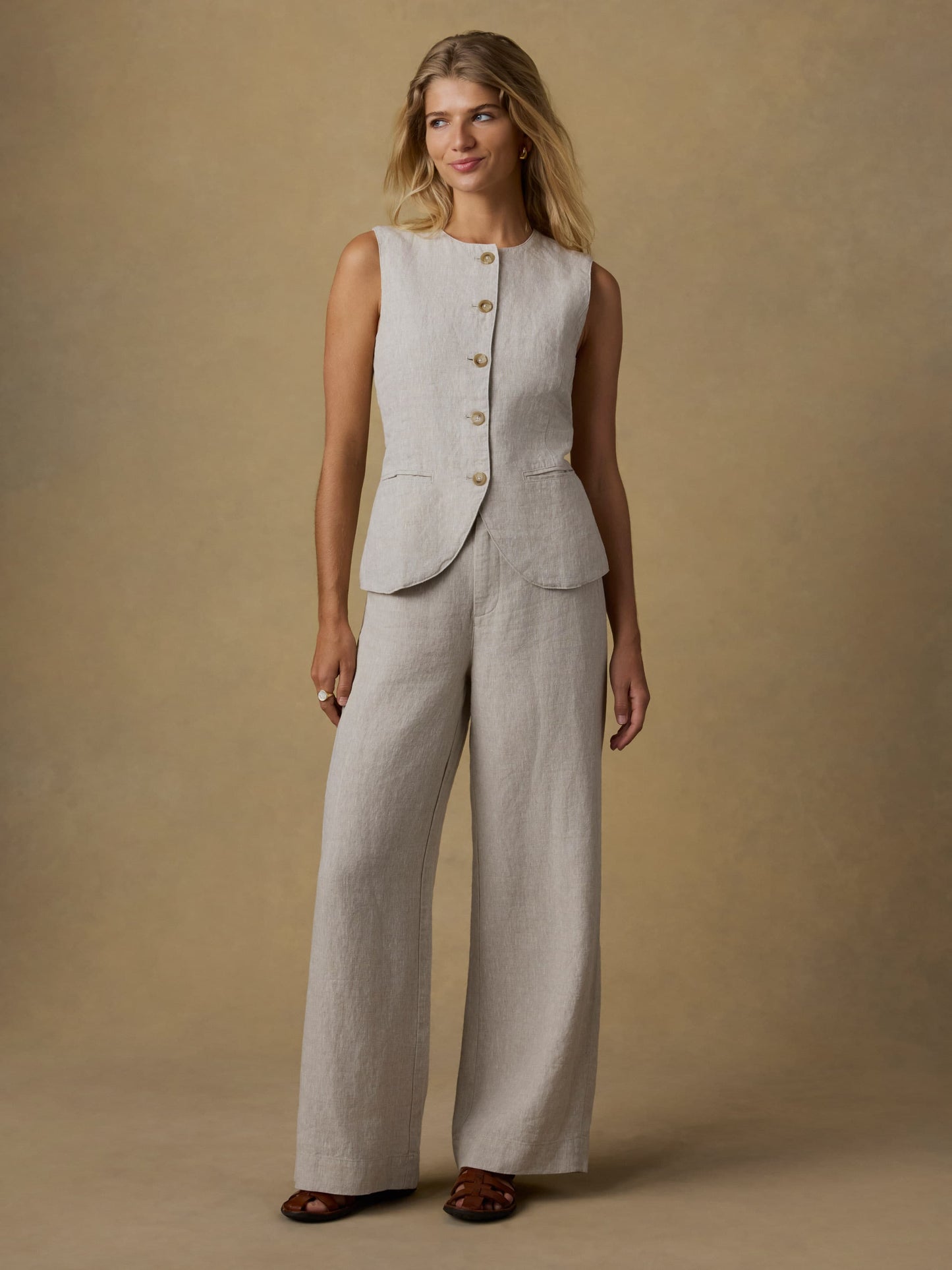 Sun Strider Linen Pant - Flax