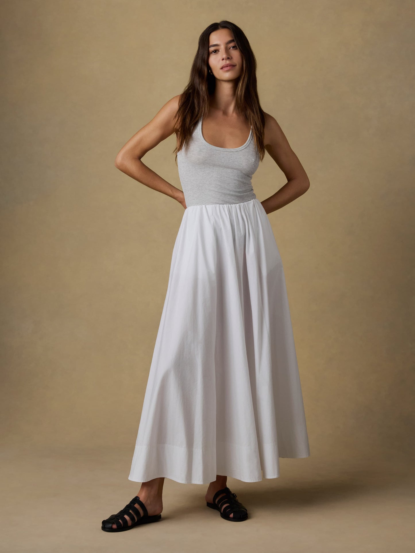 Coastal Poplin Nera Skirt - White