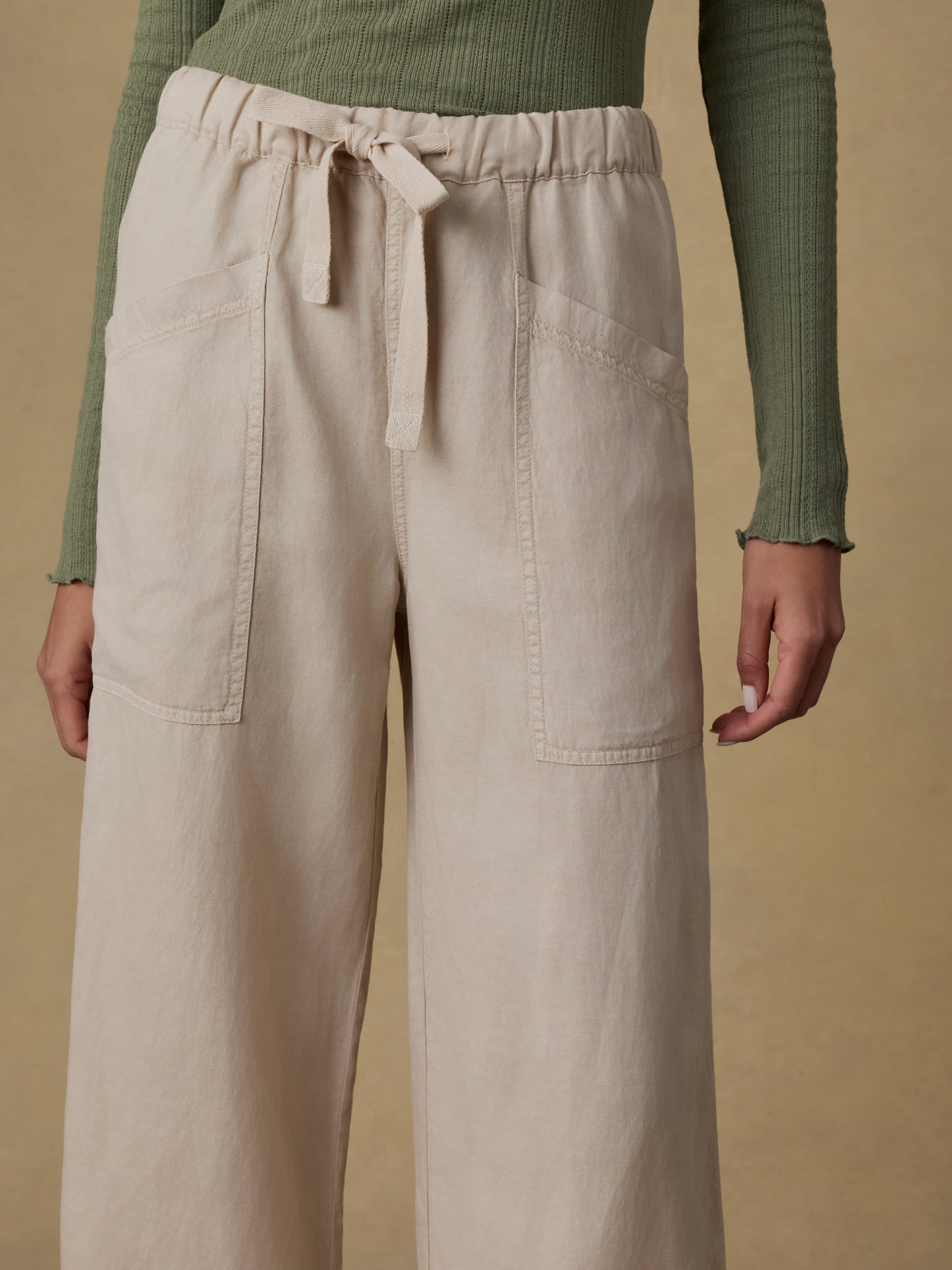 Topanga Drape Ankle Pant - Wheaten