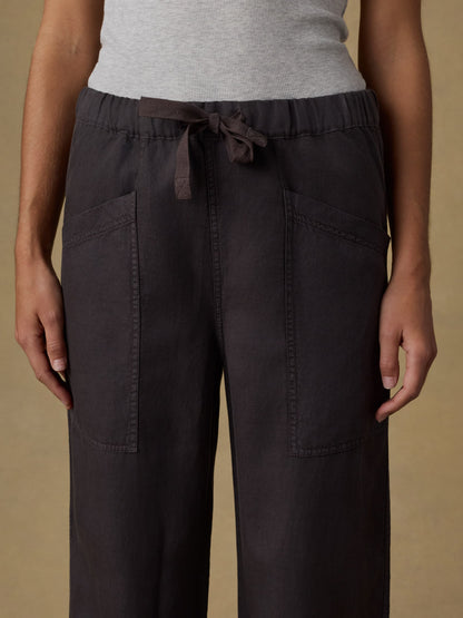 Topanga Drape Ankle Pant - Washed Black