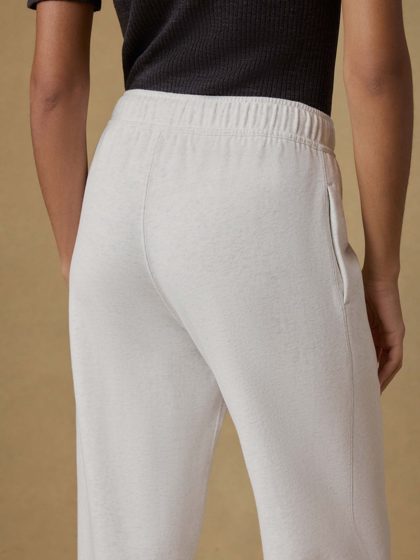 High Standard Fleece Wide Leg Sweatpant - Ice Grey Heather