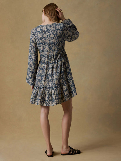 Dune Cotton Gauze Oceana Dress - Tranquil Tides Print