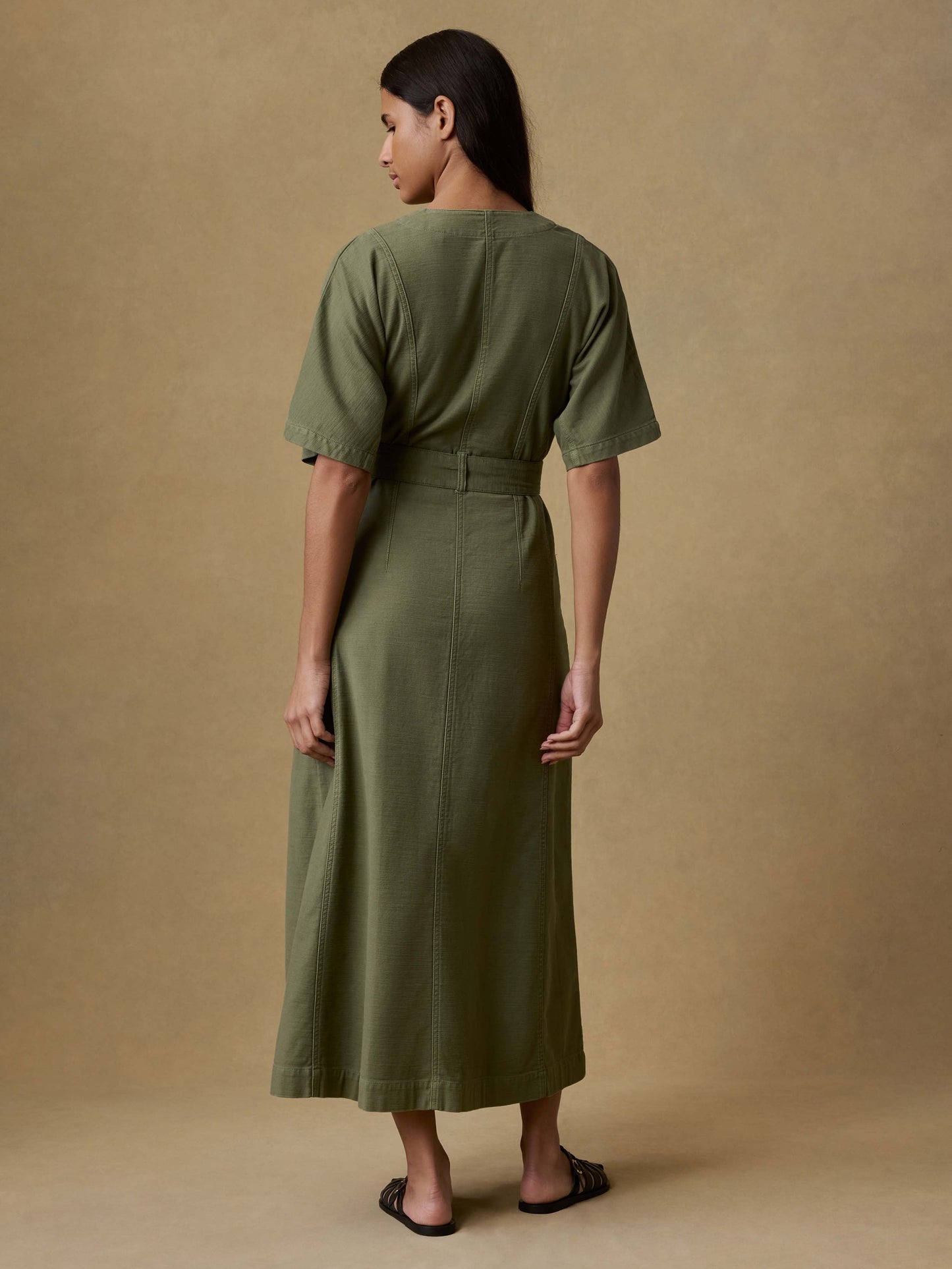 Soft Stretch Camille Dress - Moss