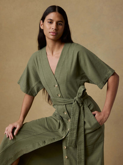 Soft Stretch Camille Dress - Moss