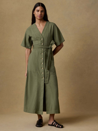 Soft Stretch Camille Dress - Moss