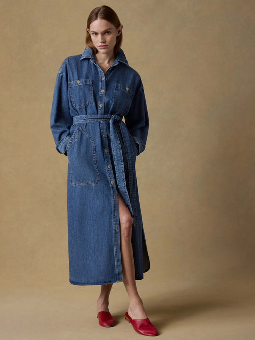Sunfair Denim Cleo Shirtdress - Beacon Hill Wash
