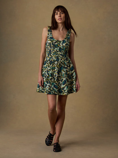 Montecito Linen Mini Dress - Tropics