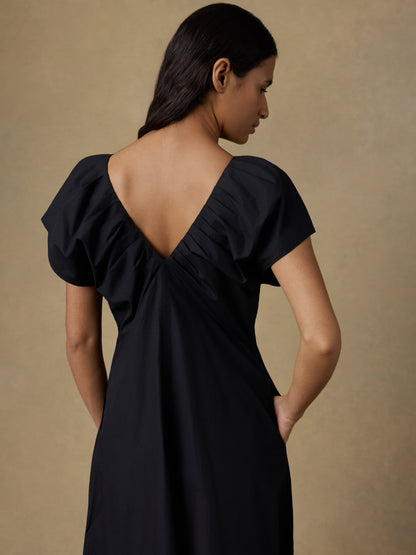 Coastal Poplin Bondhi Dress - Black