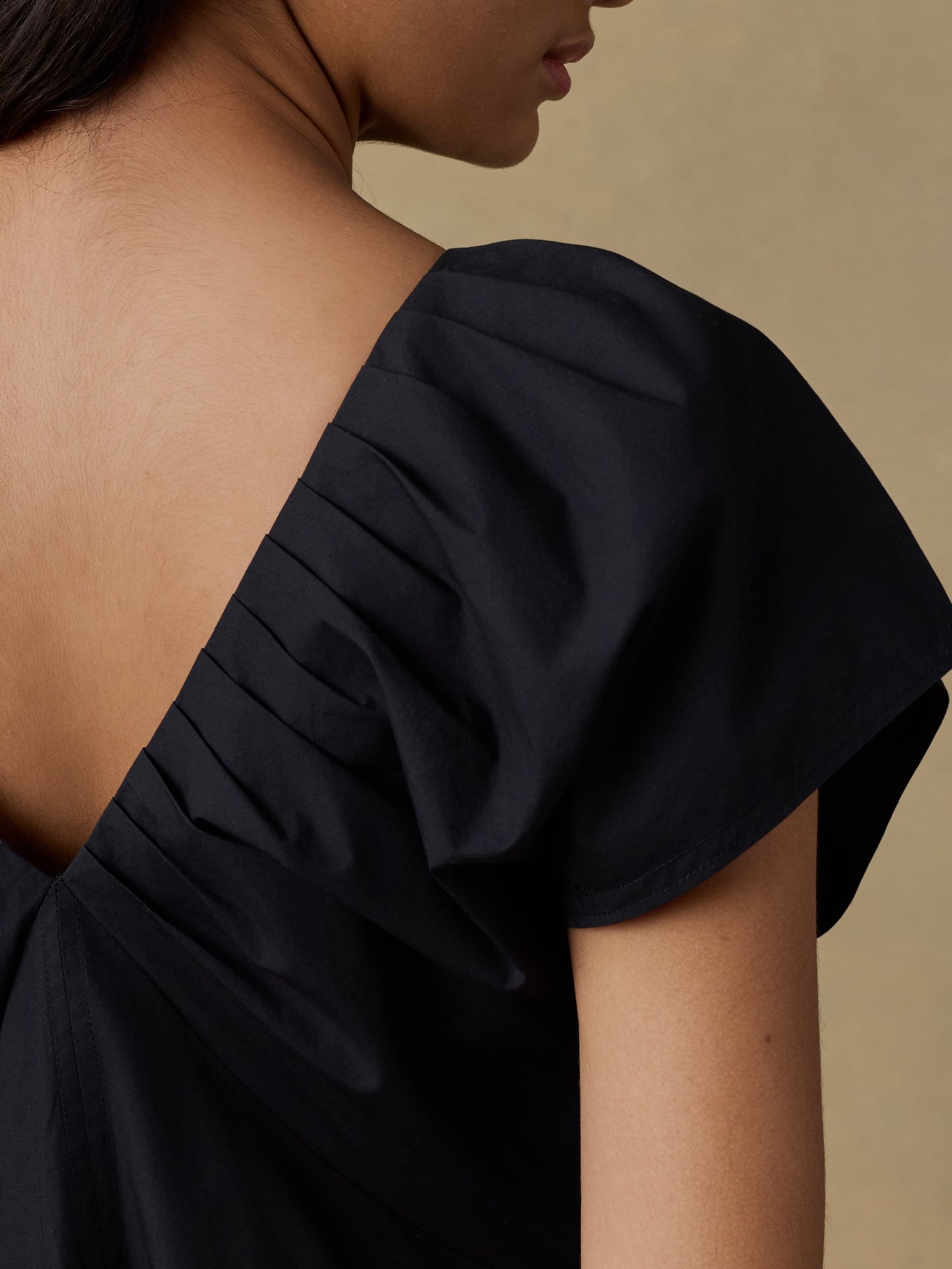 Coastal Poplin Bondhi Dress - Black