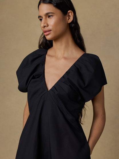 Coastal Poplin Bondhi Dress - Black