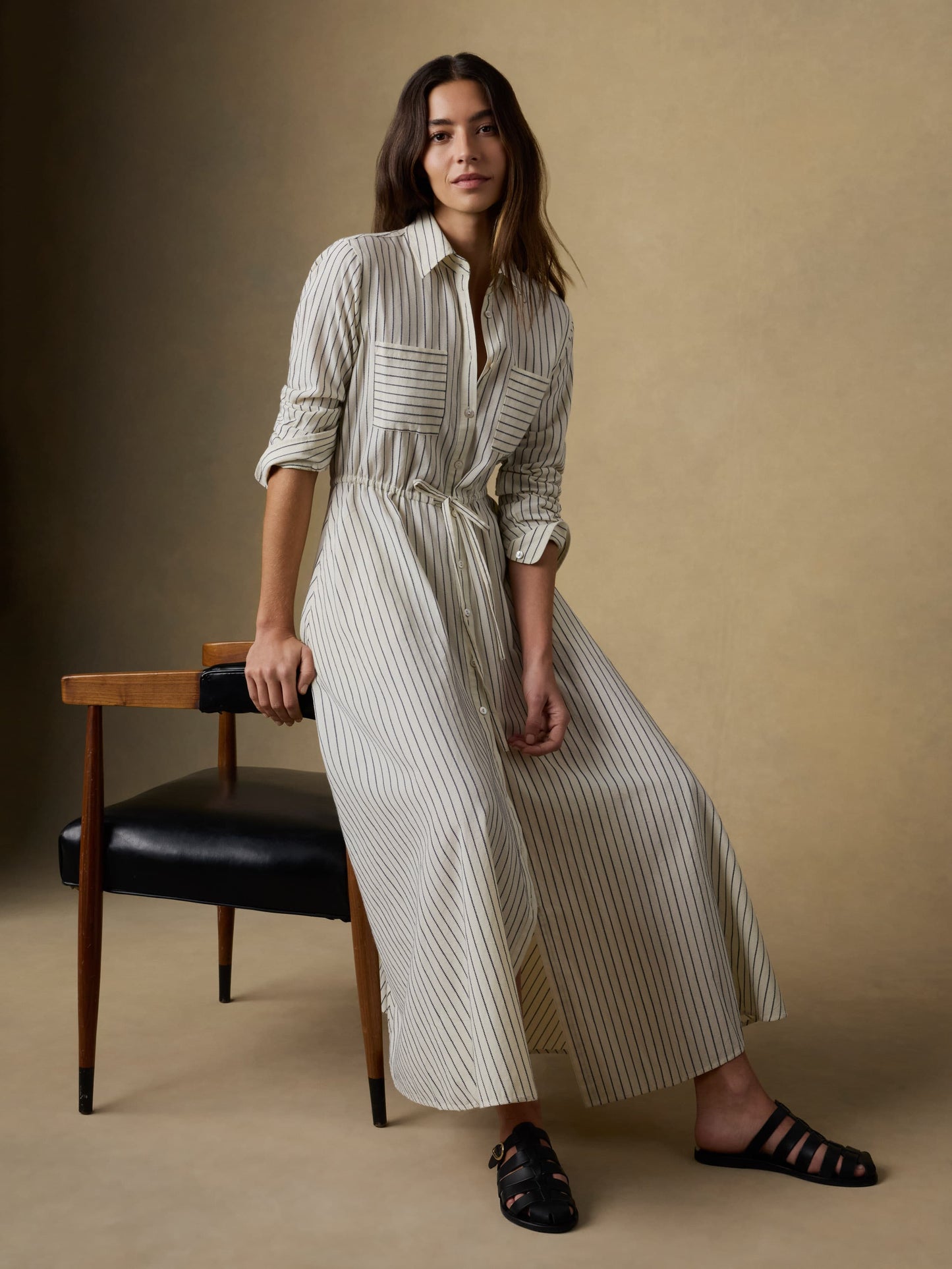 Catalina Shirtdress - Ocean Mist Stripe