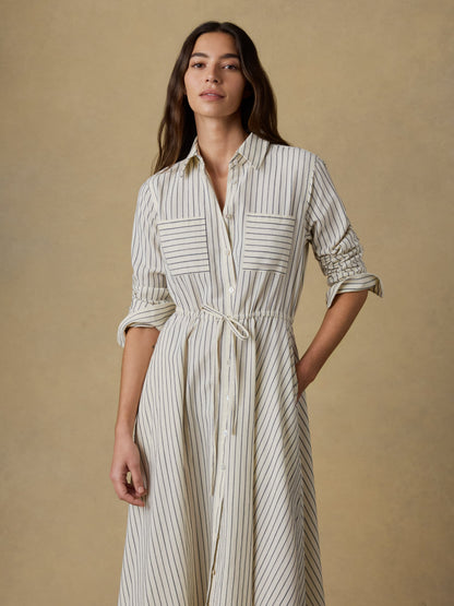 Catalina Shirtdress - Ocean Mist Stripe