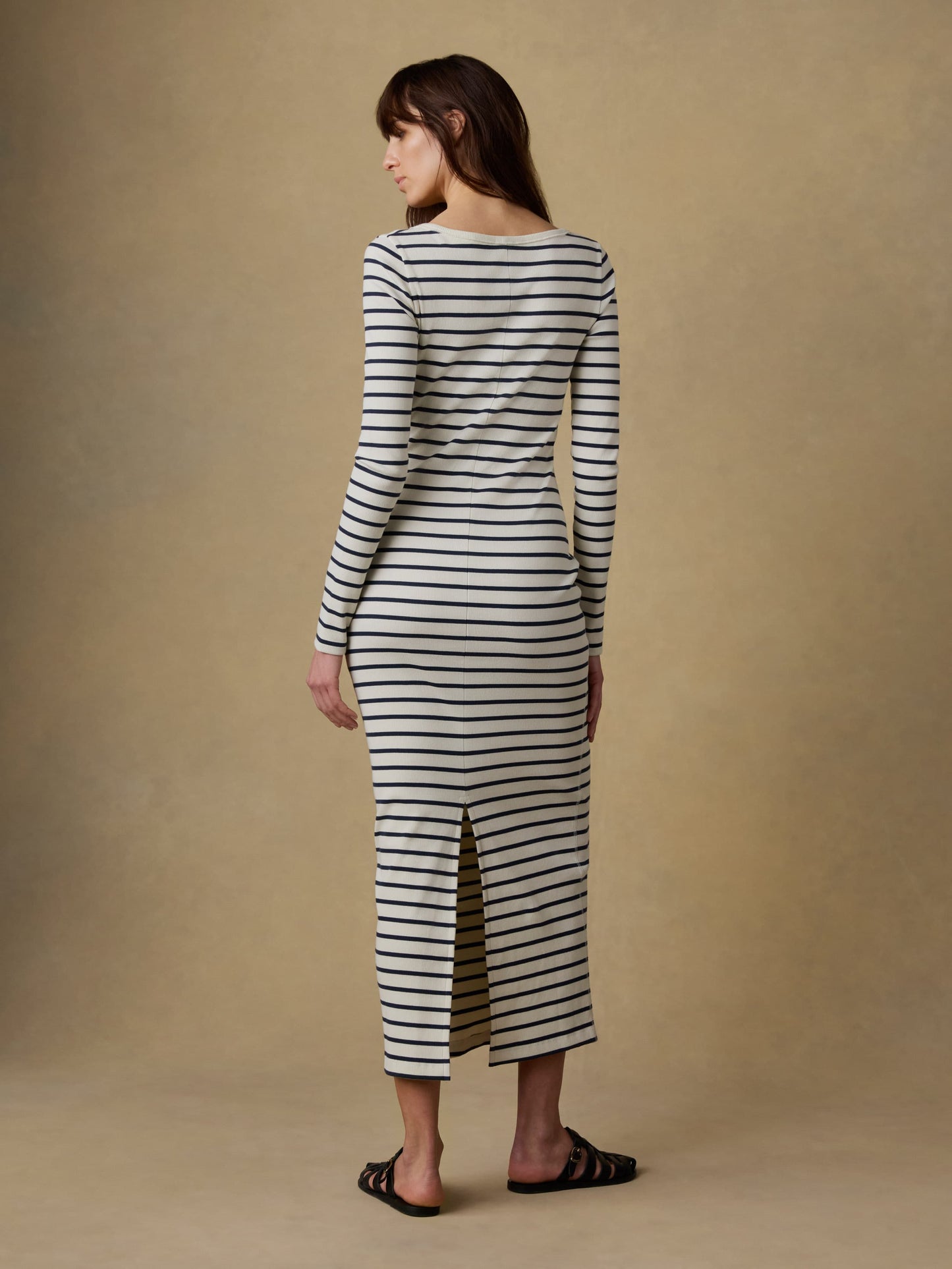 Surfside Rib Maxi Dress - Salt Air Stripe