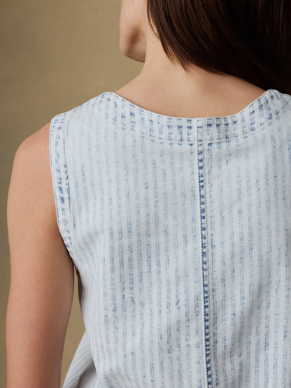 Topsail Denim Malibu Dress - Breakwater Stripe