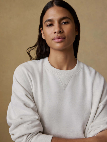 High Standard Fleece Vintage Crewneck - Ice Grey Heather