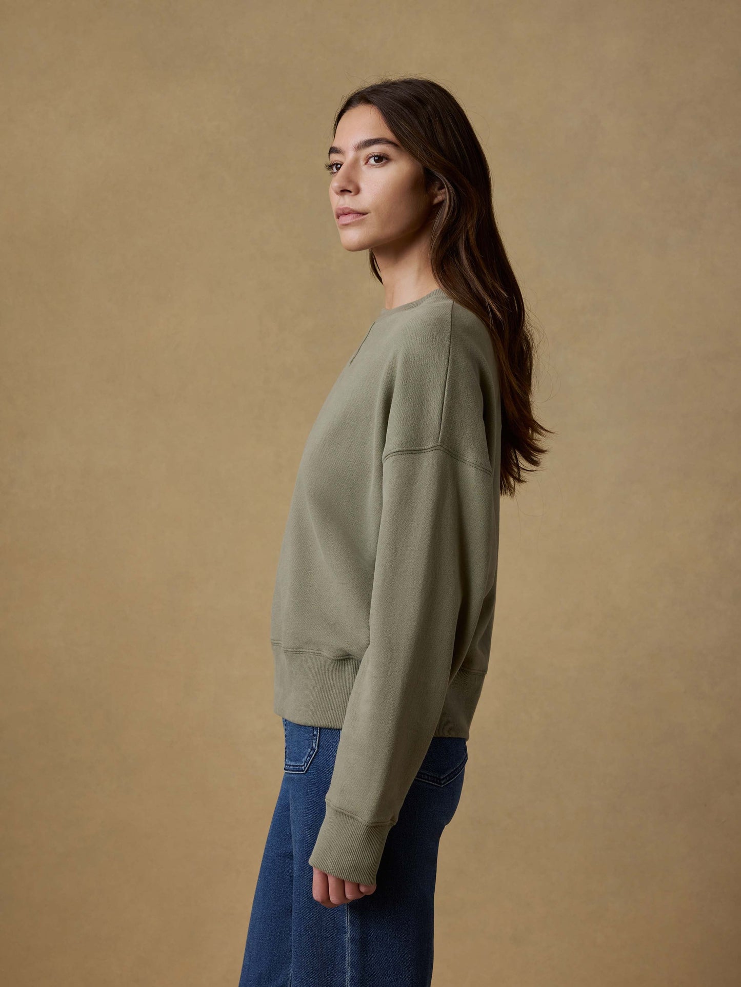 High Standard Fleece Vintage Crewneck - Island Olive