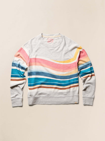 Sunwashed Organic Crewneck - Soleil Waves