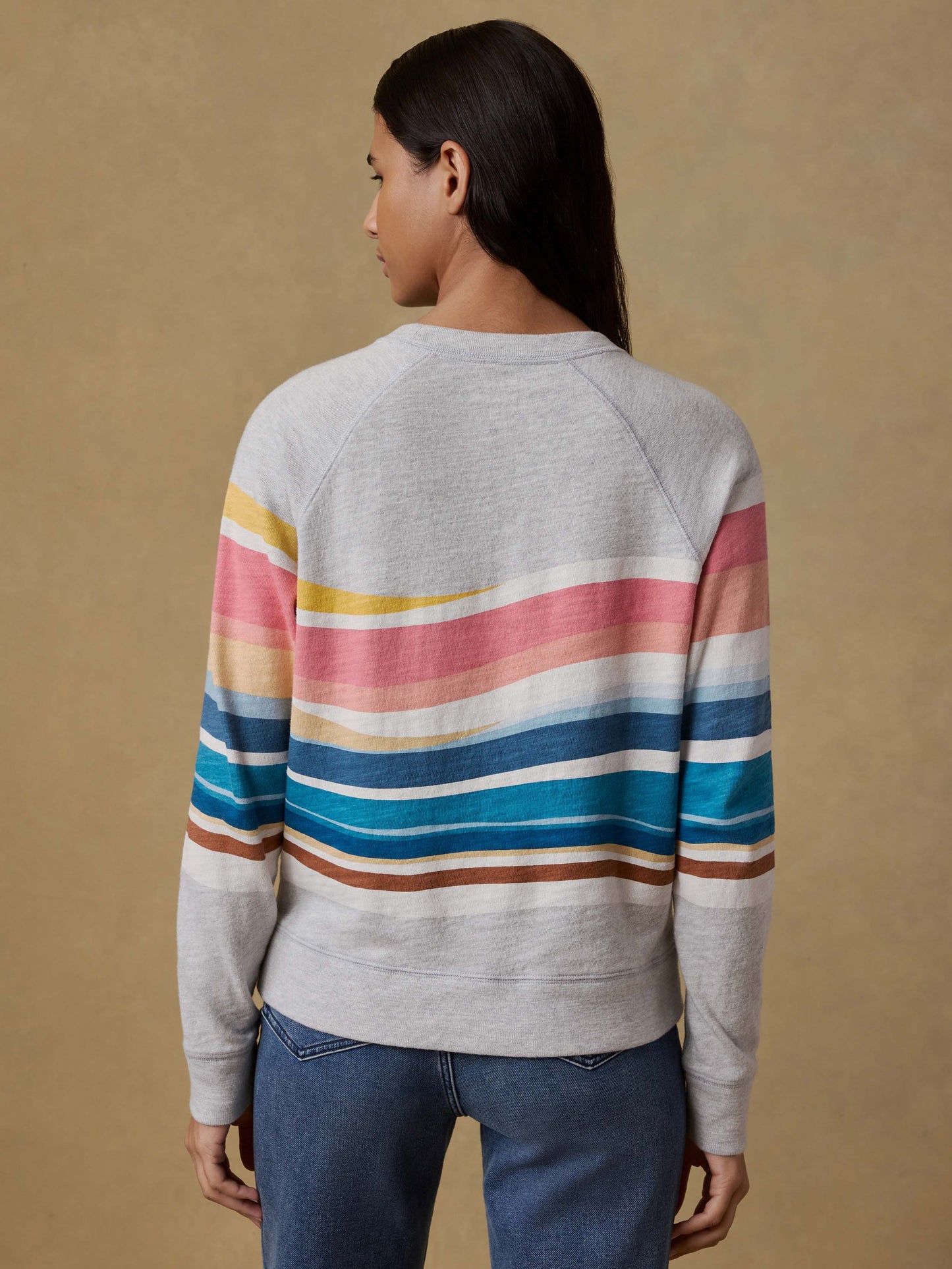 Sunwashed Organic Crewneck - Soleil Waves