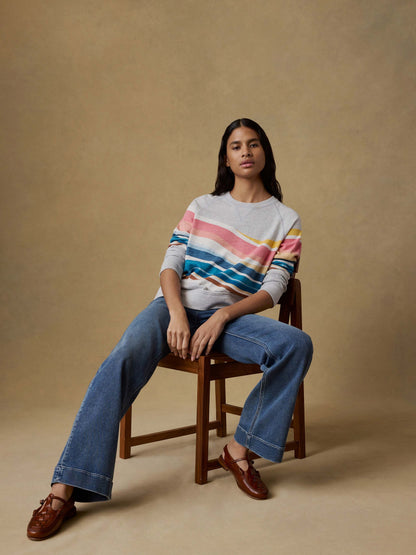 Sunwashed Organic Crewneck - Soleil Waves