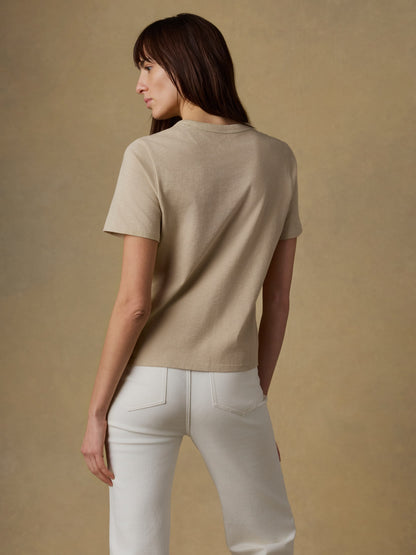 Sunwashed Regenerative Tee - White Pepper